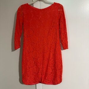 Vince Camuto lace coral dress